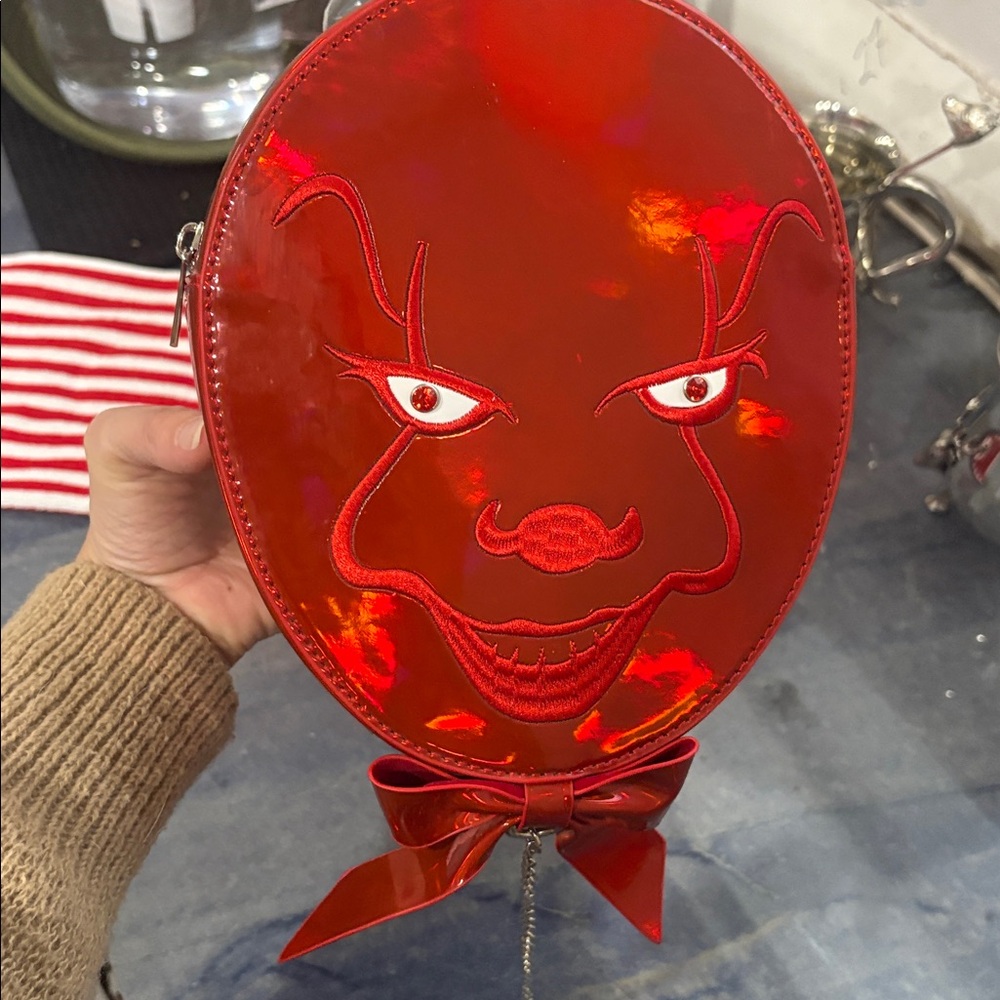 Dolls Kill Red Backpack with Face Design - Picture 7 of 10